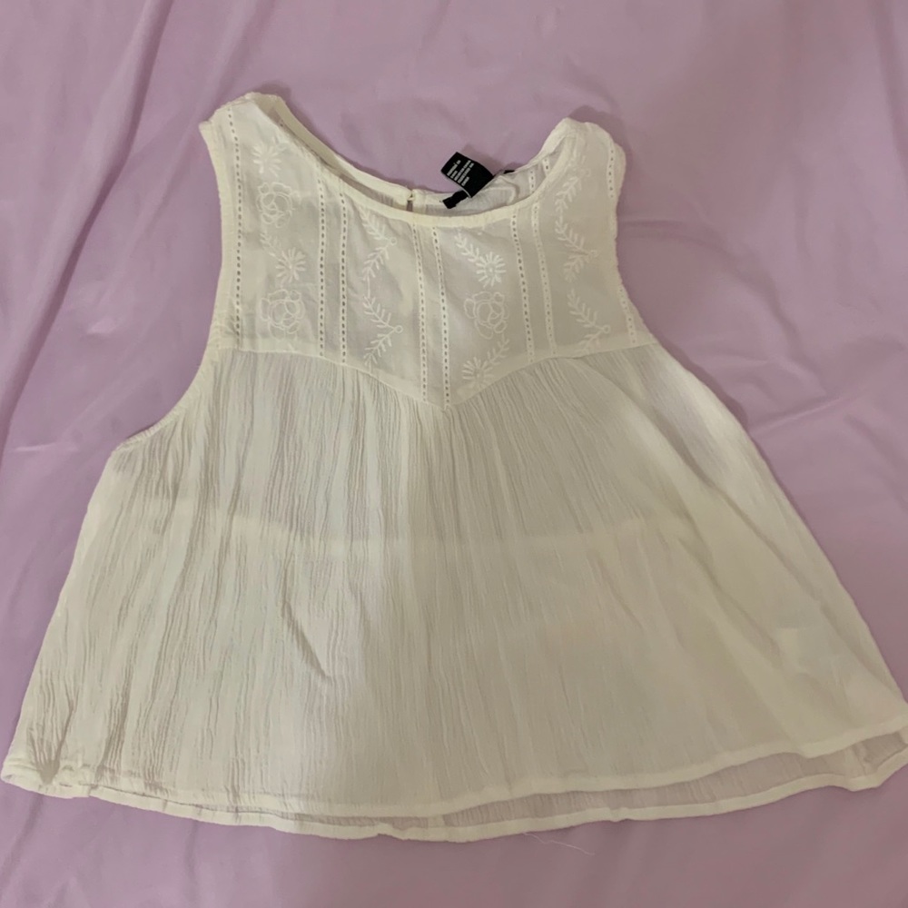 Forever21- Floral White Top